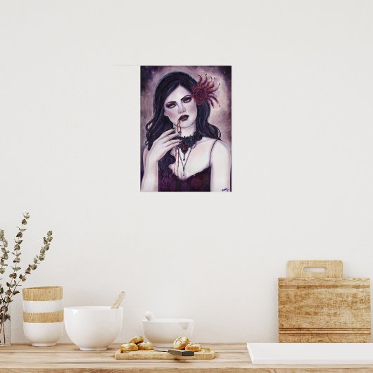 Gehakt vampier gotisch poster van Renee Lavoie (Keuken)