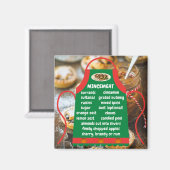 Gehakt vlees Ingrediënten Schort Magneet (Voorkant / Achterkant)