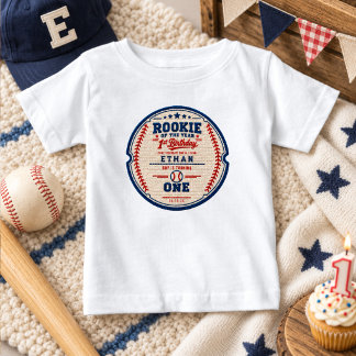 Gehakte Baseball Ticket 1e Verjaardag baby jongen