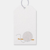 Gehakte handgemaakte garen cadeaulabel (Achterkant)