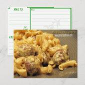 Gehakte pasta Alfredo Briefkaart (Voorkant / Achterkant)
