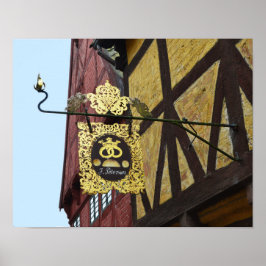 Gehakte pretzel met cupids poster