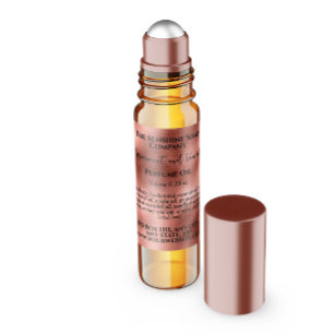 Gehamerd Koper Folie Parfum Roller Flesetiket Vierkante Sticker