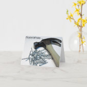 Gehamerd & Nailed verjaardag notecard Kaart (Gele Bloem)