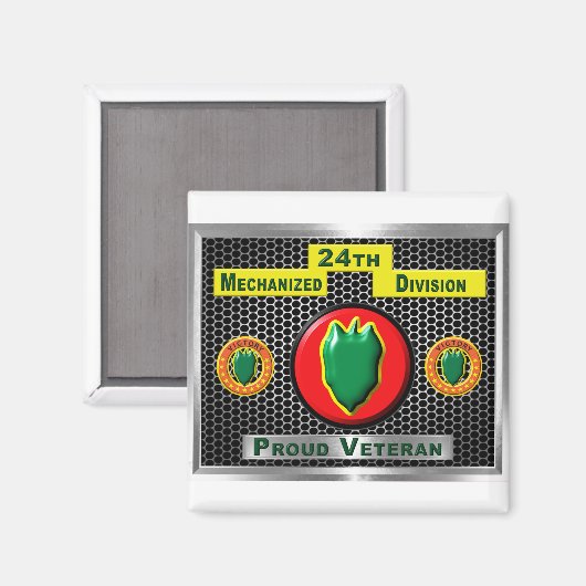 Gehandicapte 24e Mechanized Infantry Division Magneet (Voorkant / Achterkant)