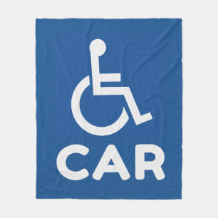 Gehandicapte auto fleece deken