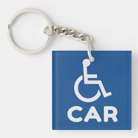 Gehandicapte auto sleutelhanger (Voorkant)