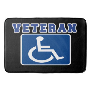 Gehandicapte gehandicapte veteraan badmat