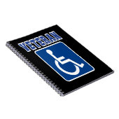 Gehandicapte gehandicapte veteraan notitieboek (Rechterzijde)