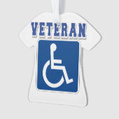 Gehandicapte gehandicapte veteraan ornament (voorkant)