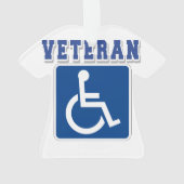 Gehandicapte gehandicapte veteraan ornament (achterkant)
