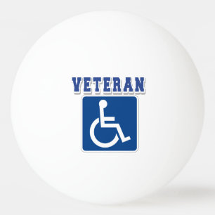 Gehandicapte gehandicapte veteraan pingpongballen