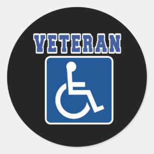 Gehandicapte gehandicapte veteraan ronde sticker