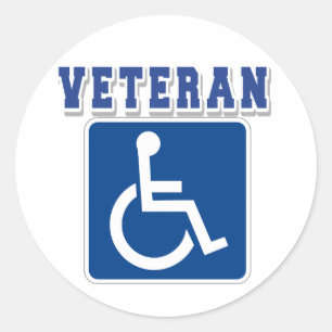 Gehandicapte gehandicapte veteraan ronde sticker