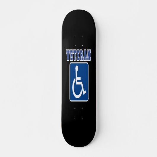 Gehandicapte gehandicapte veteraan skateboard (Voorkant)