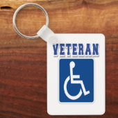 Gehandicapte gehandicapte veteraan sleutelhanger (Voorkant)