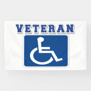 Gehandicapte gehandicapte veteraan spandoek