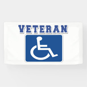 Gehandicapte gehandicapte veteraan spandoek