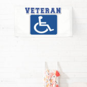 Gehandicapte gehandicapte veteraan spandoek (Insitu)