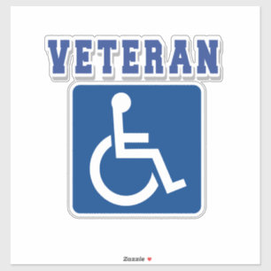 Gehandicapte gehandicapte veteraan sticker
