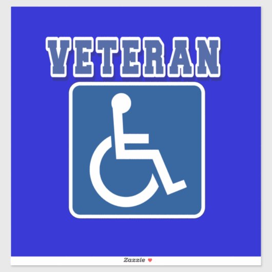 Gehandicapte gehandicapte veteraan sticker (Vel)