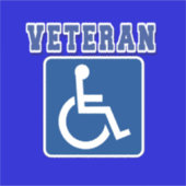 Gehandicapte gehandicapte veteraan sticker (Voorkant)