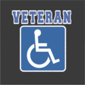 Gehandicapte gehandicapte veteraan sticker (Voorkant)