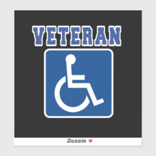 Gehandicapte gehandicapte veteraan sticker
