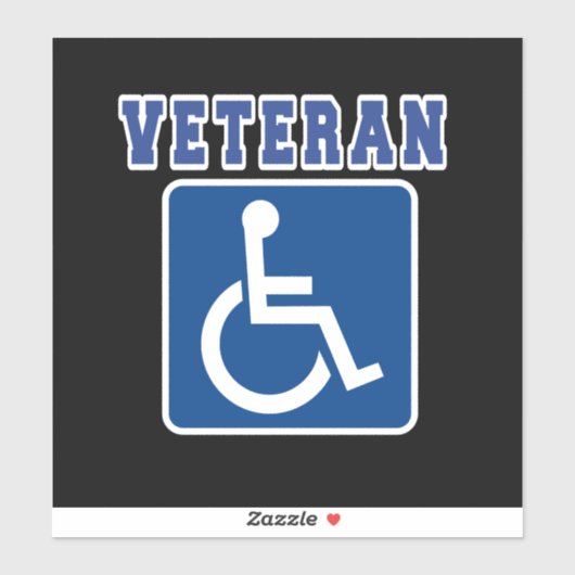 Gehandicapte gehandicapte veteraan sticker (Vel)