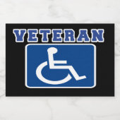 Gehandicapte gehandicapte veteraan voedselcontainer etiket (Enkel label)