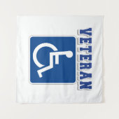 Gehandicapte gehandicapte veteraan wandkleed (Voorkant (horizontaal))
