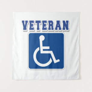 Gehandicapte gehandicapte veteraan wandkleed