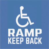 Gehandicapte helling achteruit houden sticker (Voorkant)