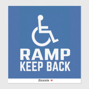 Gehandicapte helling achteruit houden sticker