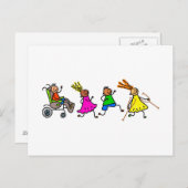 Gehandicapte Kinderen Briefkaart (Voorkant / Achterkant)