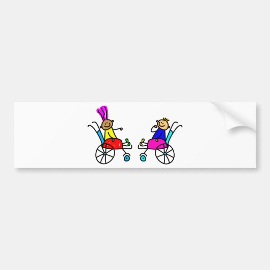 Gehandicapte Kinderen Bumpersticker (Voorkant)