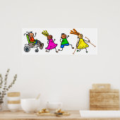 Gehandicapte Kinderen Poster (Keuken)