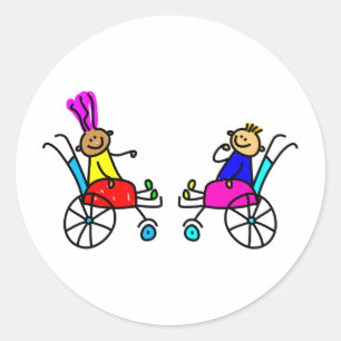 Gehandicapte Kinderen Ronde Sticker