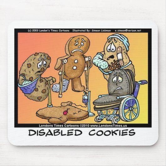 Gehandicapte Koekjes Funny Internet geeft T - shir Muismat (Voorkant)
