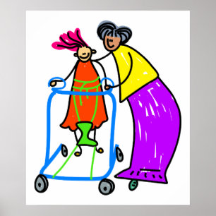 Gehandicapte meid poster