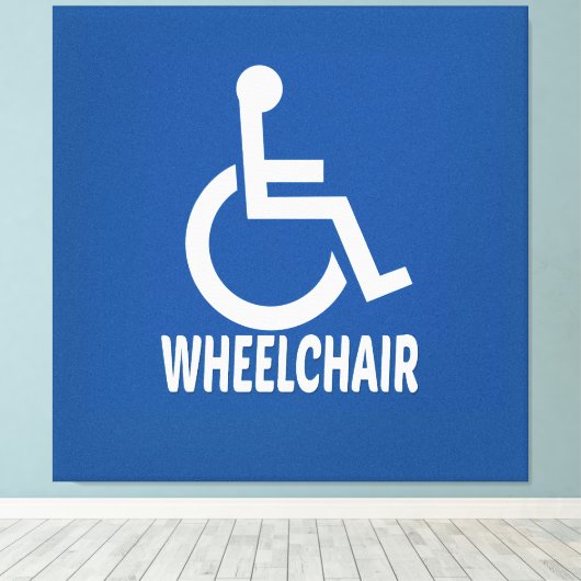 Gehandicapte rolstoel canvas afdruk (Insitu (Houten vloer))