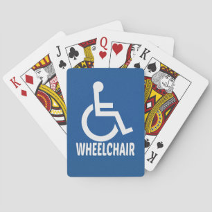 Gehandicapte rolstoel pokerkaarten