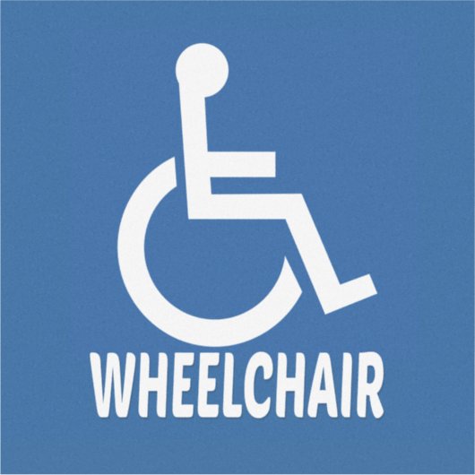 Gehandicapte rolstoel sticker (Voorkant)