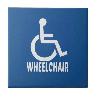 Gehandicapte rolstoel tegeltje