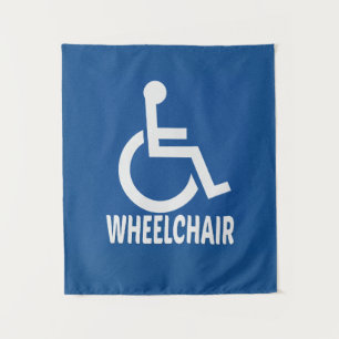 Gehandicapte rolstoel wandkleed