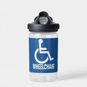 Gehandicapte rolstoel waterfles