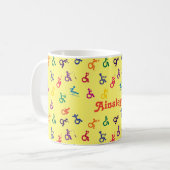 Gehandicapte Stickman met plezier! Koffiemok (Voorkant links)