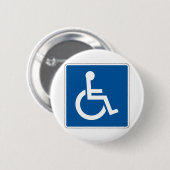 Gehandicapte straatnaam ronde button 5,7 cm (Voorkant /achterkant)