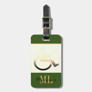 Gehandicapte symbolen en monogrammen/Bagagelabel k Bagagelabel