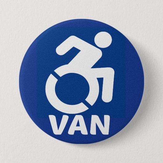 Gehandicapte Van Modern Ronde Button 7,6 Cm (Voorkant)